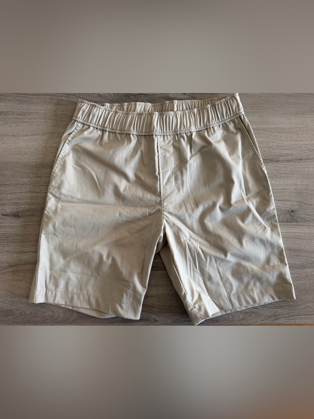 American Giant Beige Drawstring Casual Shorts